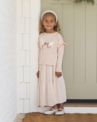 Rylee + Cru Ruffle Long Sleeve Tee || Peace Rylee + Cru
