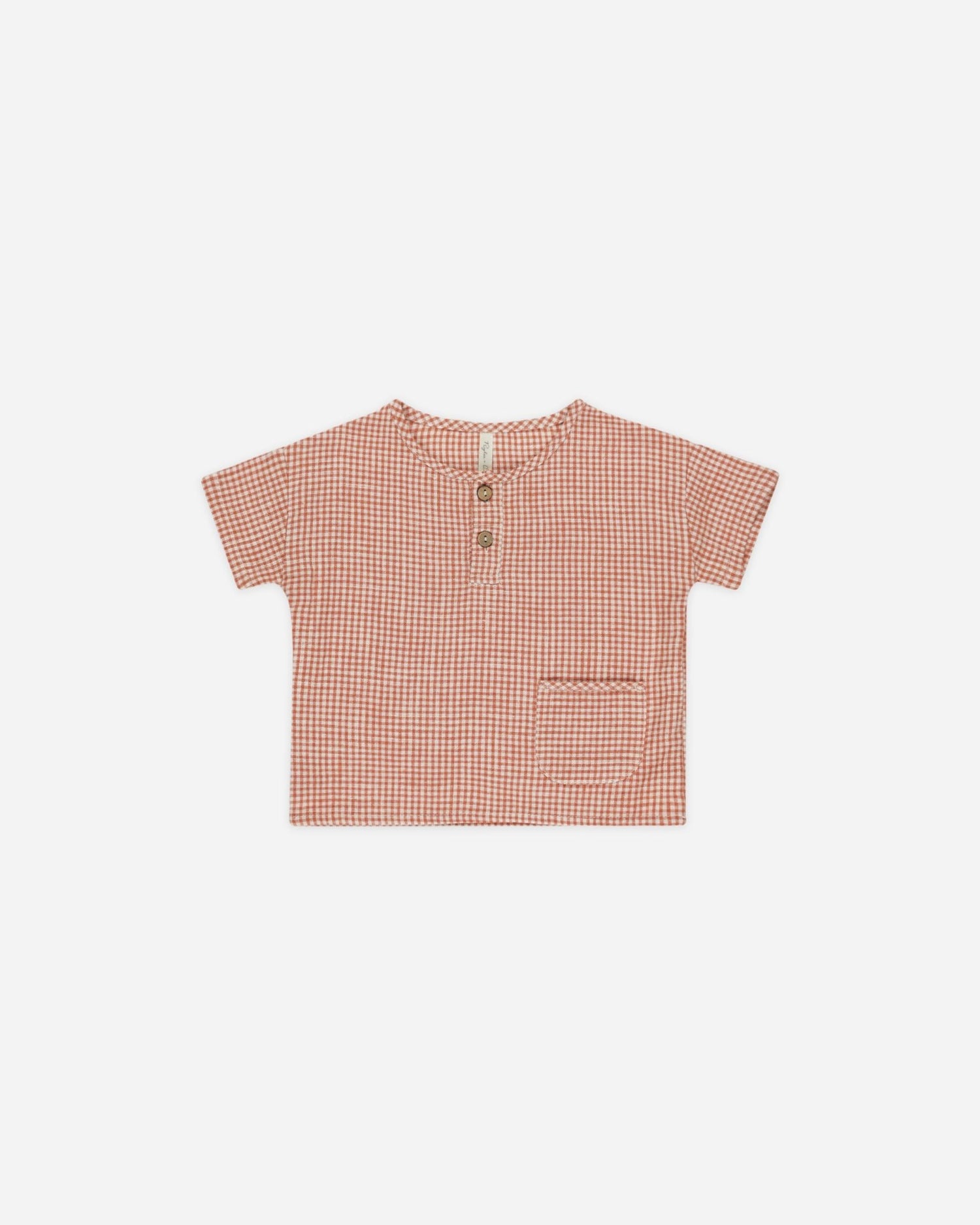Rylee + Cru Woven Henley Tee || Poppy Gingham Rylee + Cru