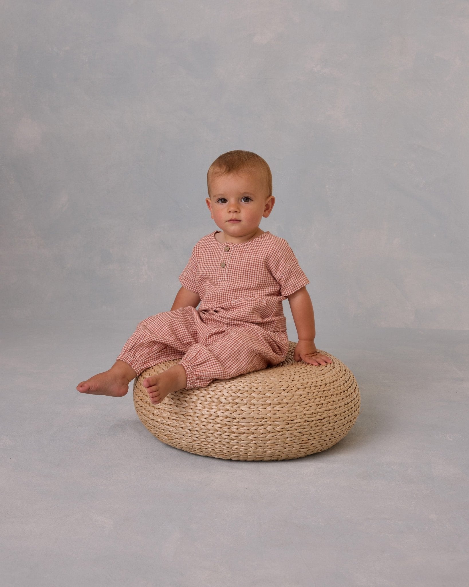 Rylee + Cru Woven Henley Tee || Poppy Gingham Rylee + Cru