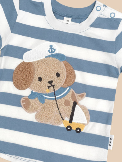 SAILOR PUP STRIPE T - SHIRT Huxbaby - enjoykidsus