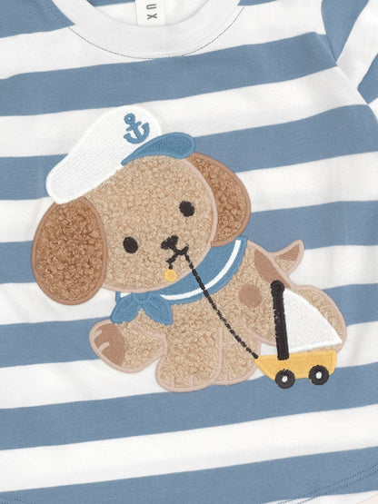 SAILOR PUP STRIPE TOP Huxbaby - enjoykidsus