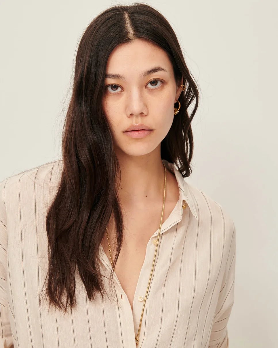 Sessùn Botan Striped Shirt - SandBlack Sessùn