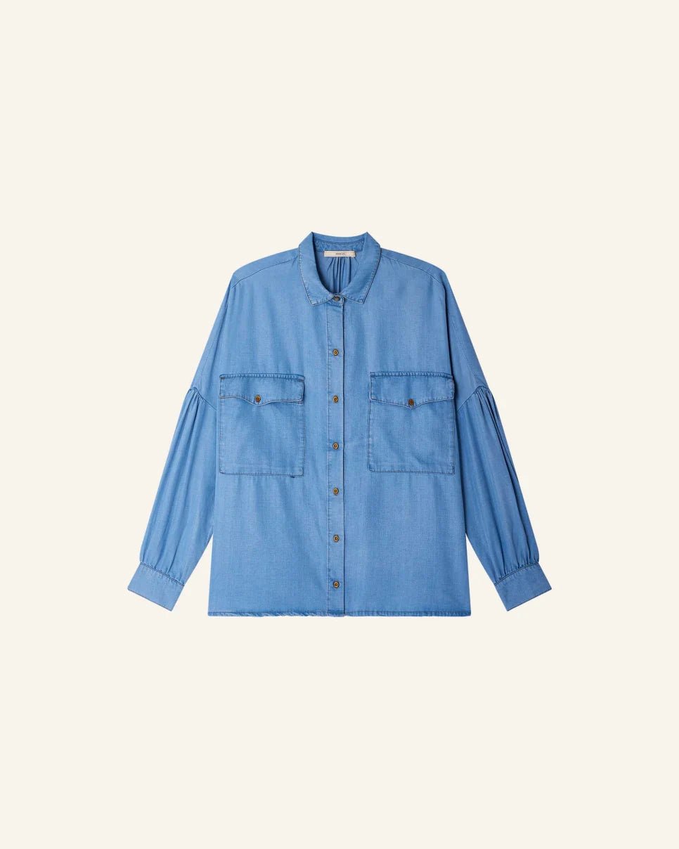 Sessùn Botania Lyocell Chambray Shirt – Light Blue Sessùn