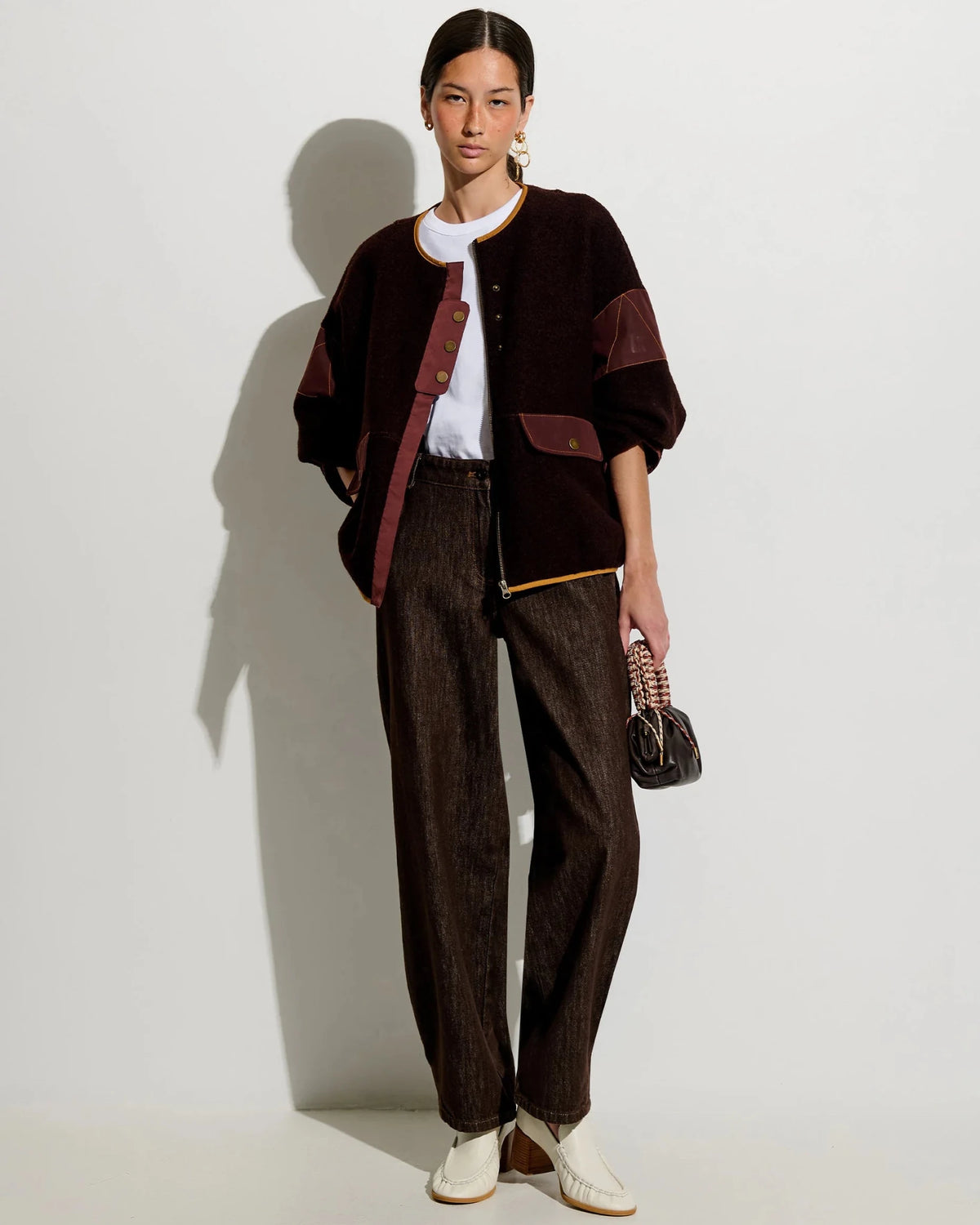 Sessùn Cold Night Jacket in Murza Mood, styled view
