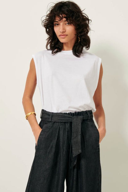 Sessùn DEEDOO Sleeveless Crew Neck T-Shirt – Optical White Sessùn