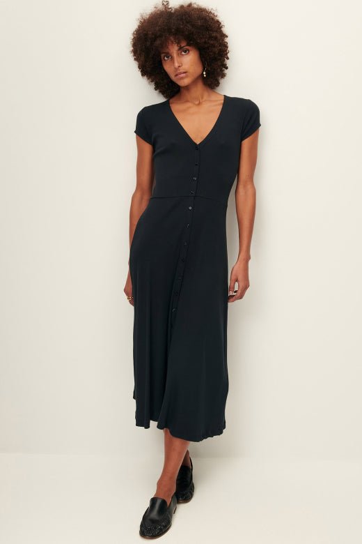 Sessùn NEA V - Neck Buttoned Midi Dress – Moonless Sessùn