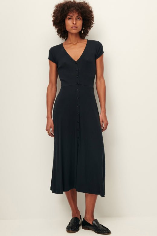 Sessùn NEA V - Neck Buttoned Midi Dress – Moonless Sessùn