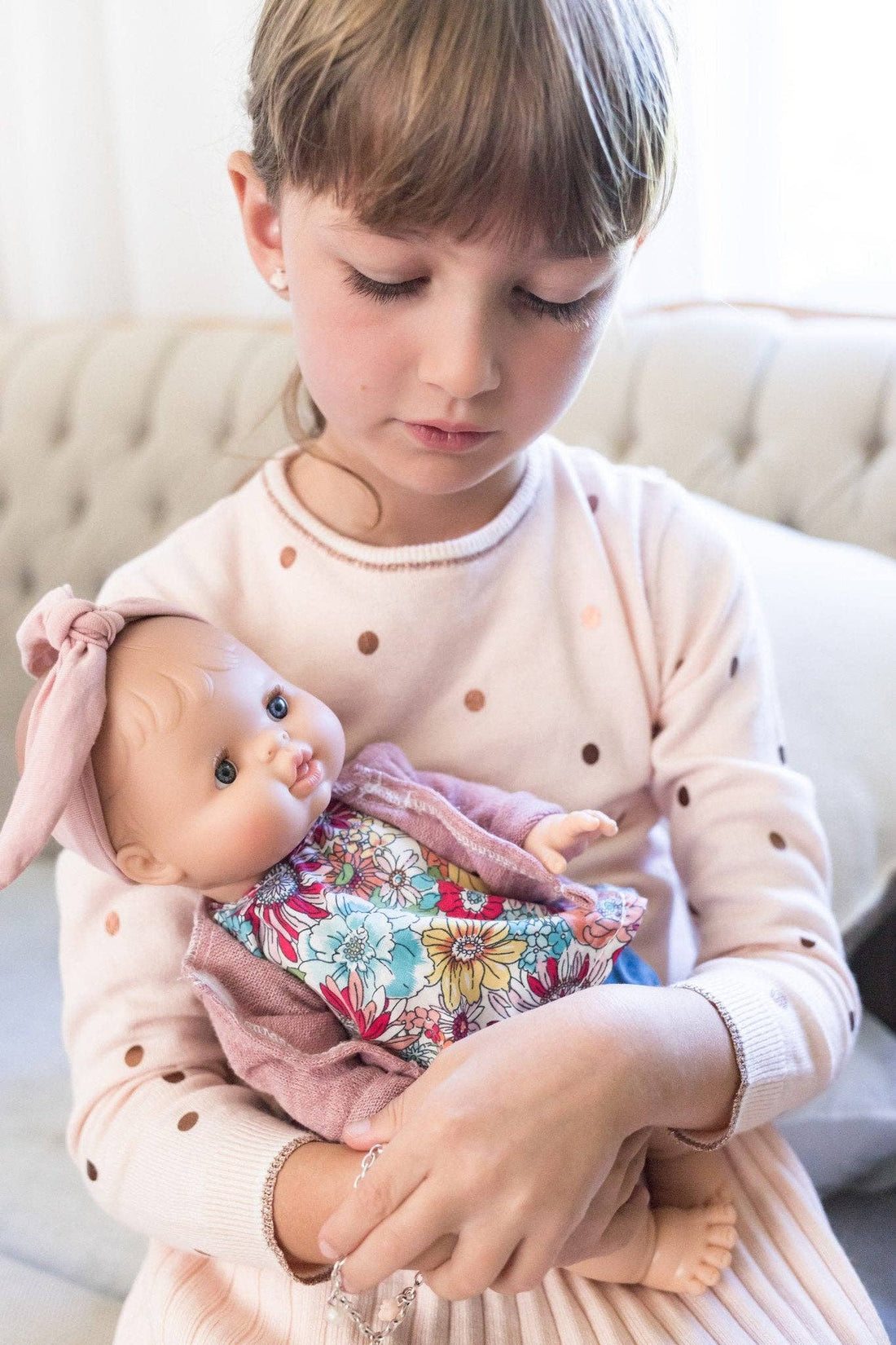 Tiny Harlow 13” (34cm)  Baby Gordis Doll – Rose in Pajamas 