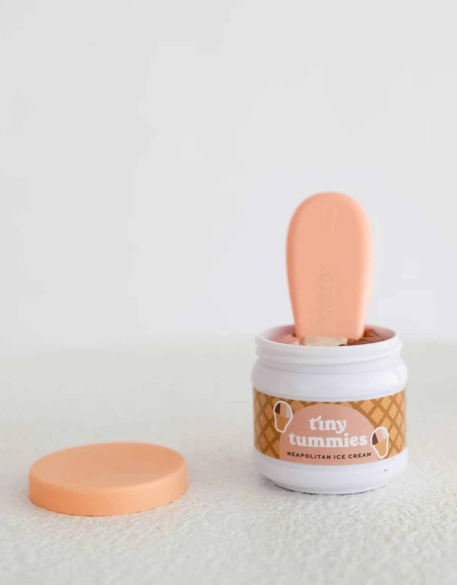 Shine on me Distribution - Tiny Tummies Napolitan Icecream jar and spoon set - Tiny Har Shine on me Distribution