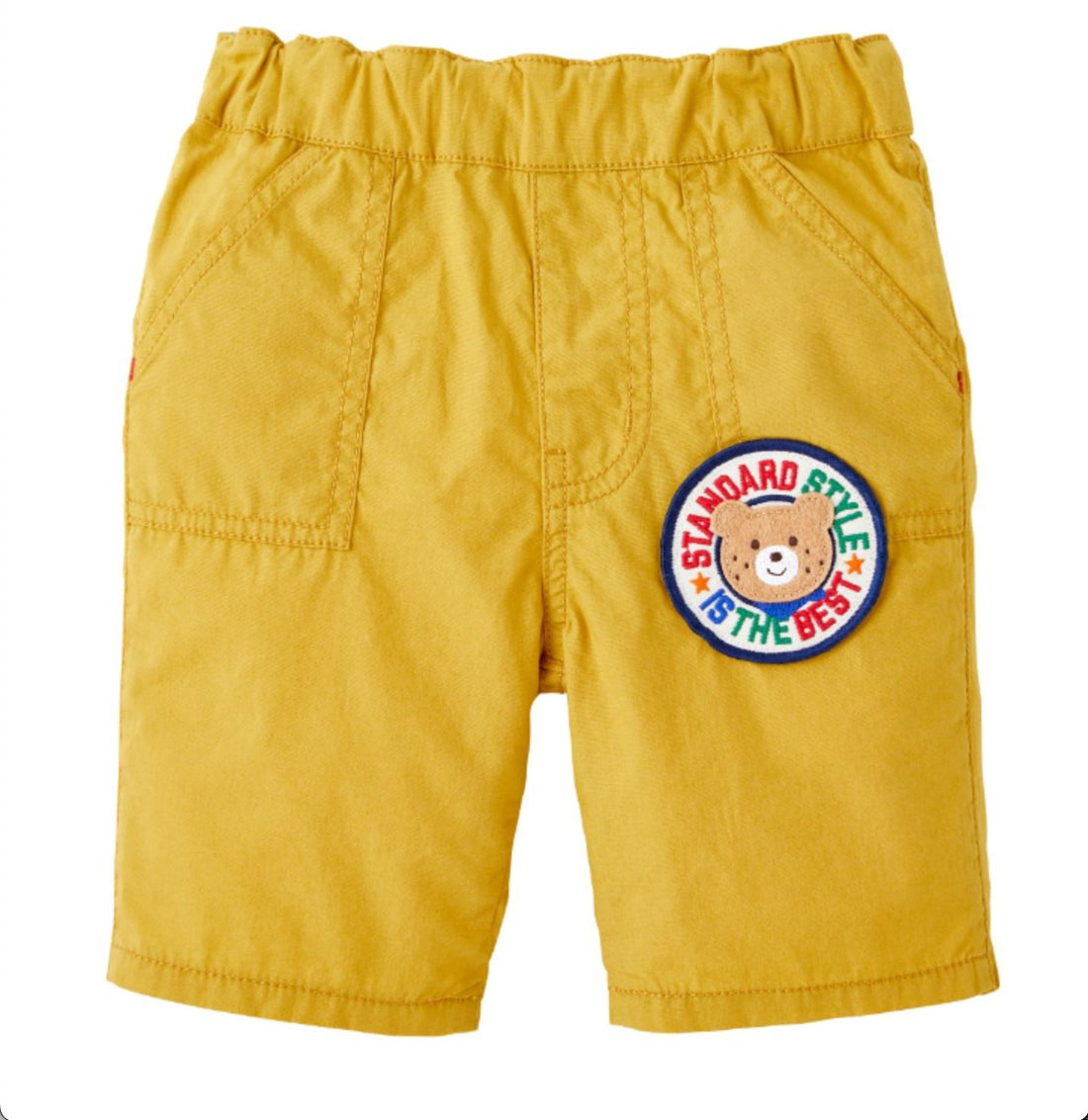 黄色熊头Shorts Mikihouse