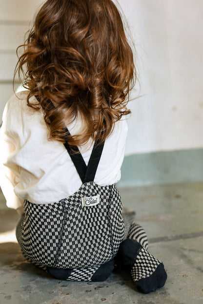 Silly Silas Footed Special Black x White Checked Silly Silas