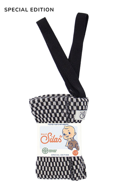 Silly Silas Footed Special Black x White Checked Silly Silas