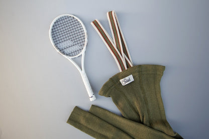 Silly Silas Footless Olive Striped Silly Silas