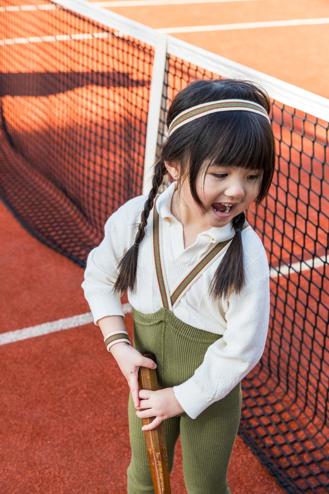 Silly Silas Footless Olive Striped Silly Silas