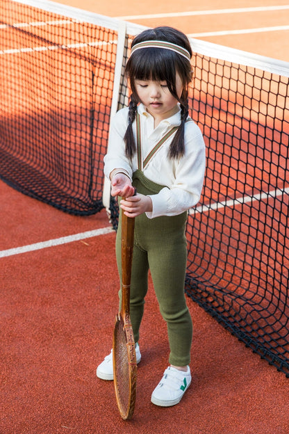 Silly Silas Footless Olive Striped Silly Silas