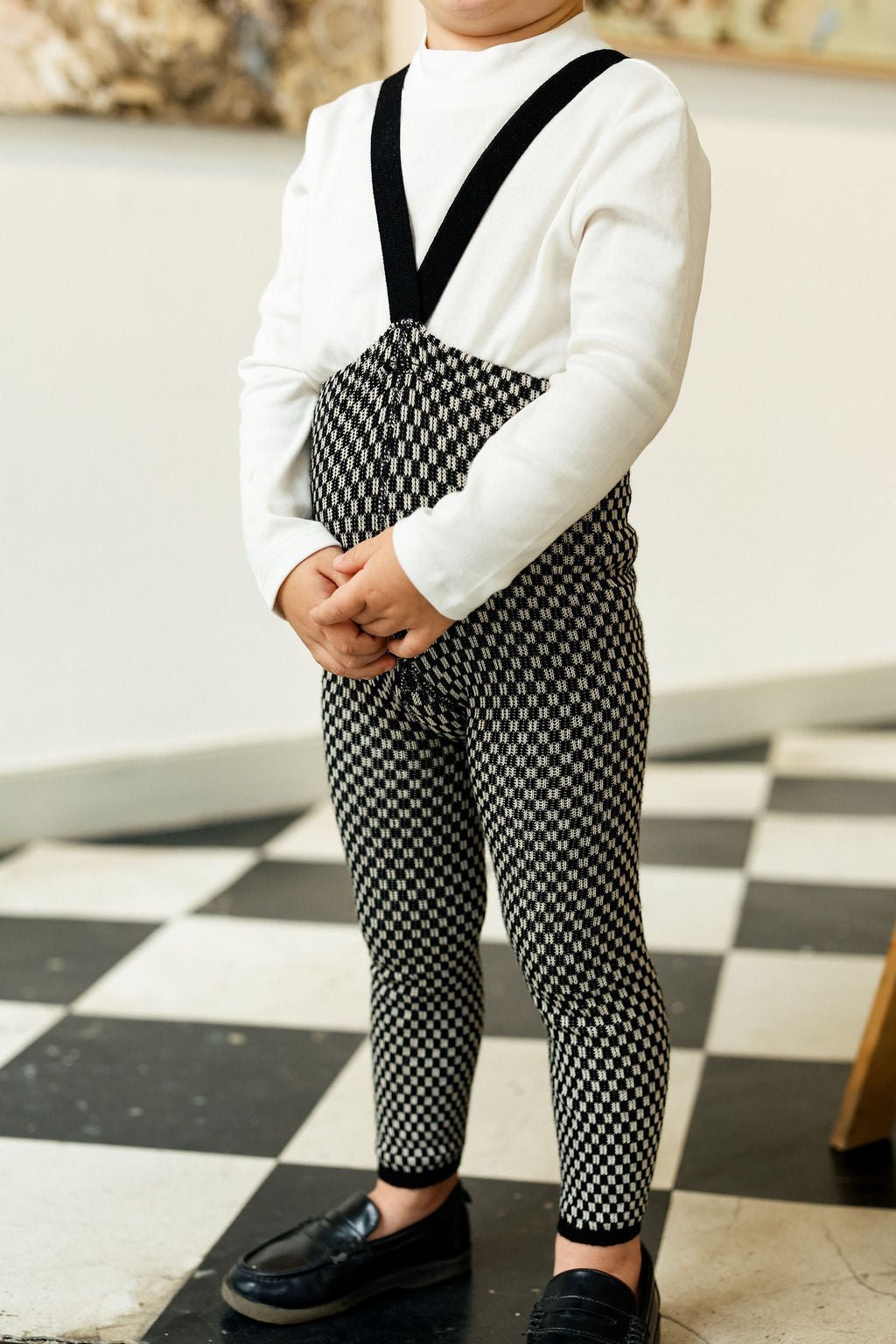 Silly Silas Footless Special Black x White Checked Silly Silas