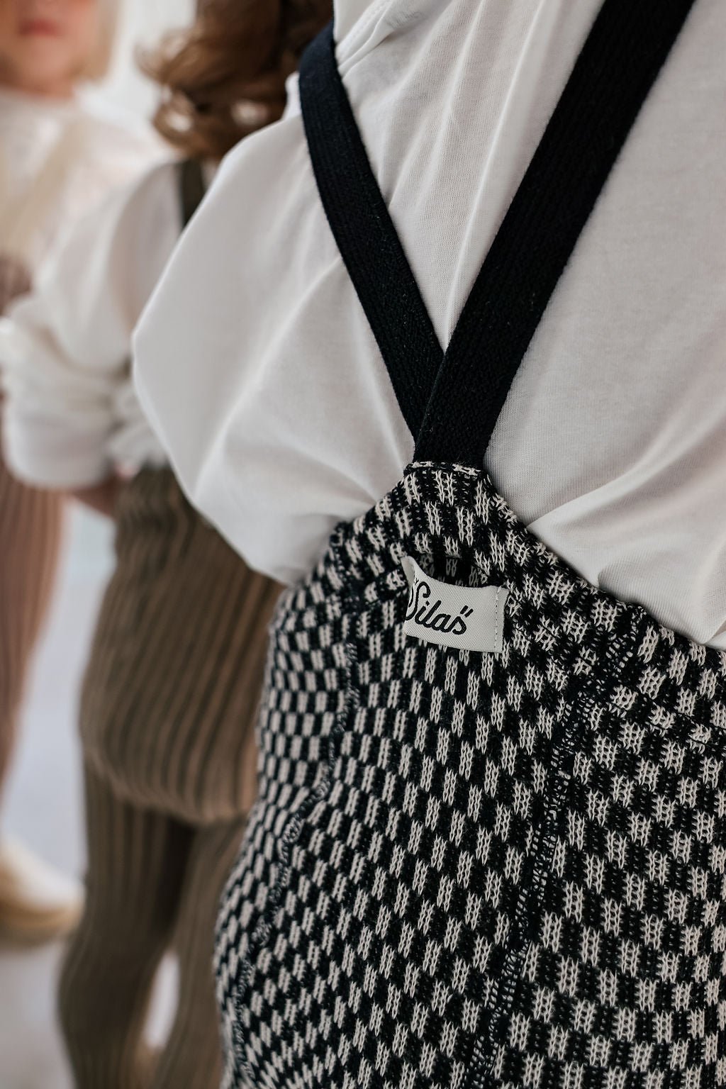 Silly Silas Footless Special Black x White Checked Silly Silas