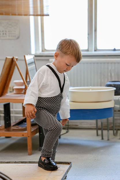 Silly Silas Footless Special Black x White Checked Silly Silas