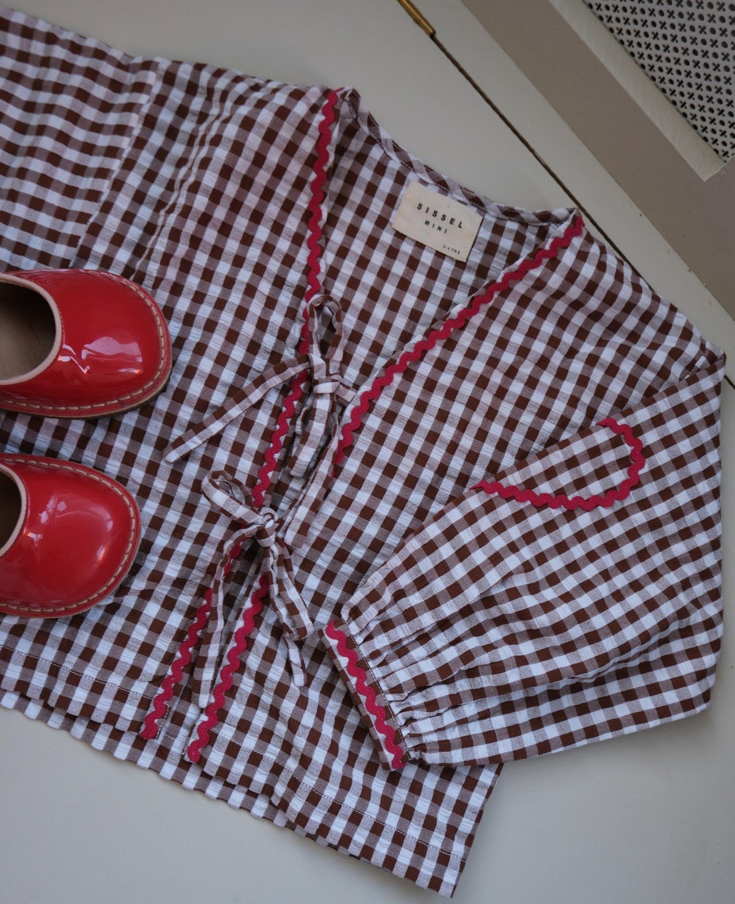 SISSEL EDELBO Astrid MINI Top - Brown Checks Sissel - edelbo