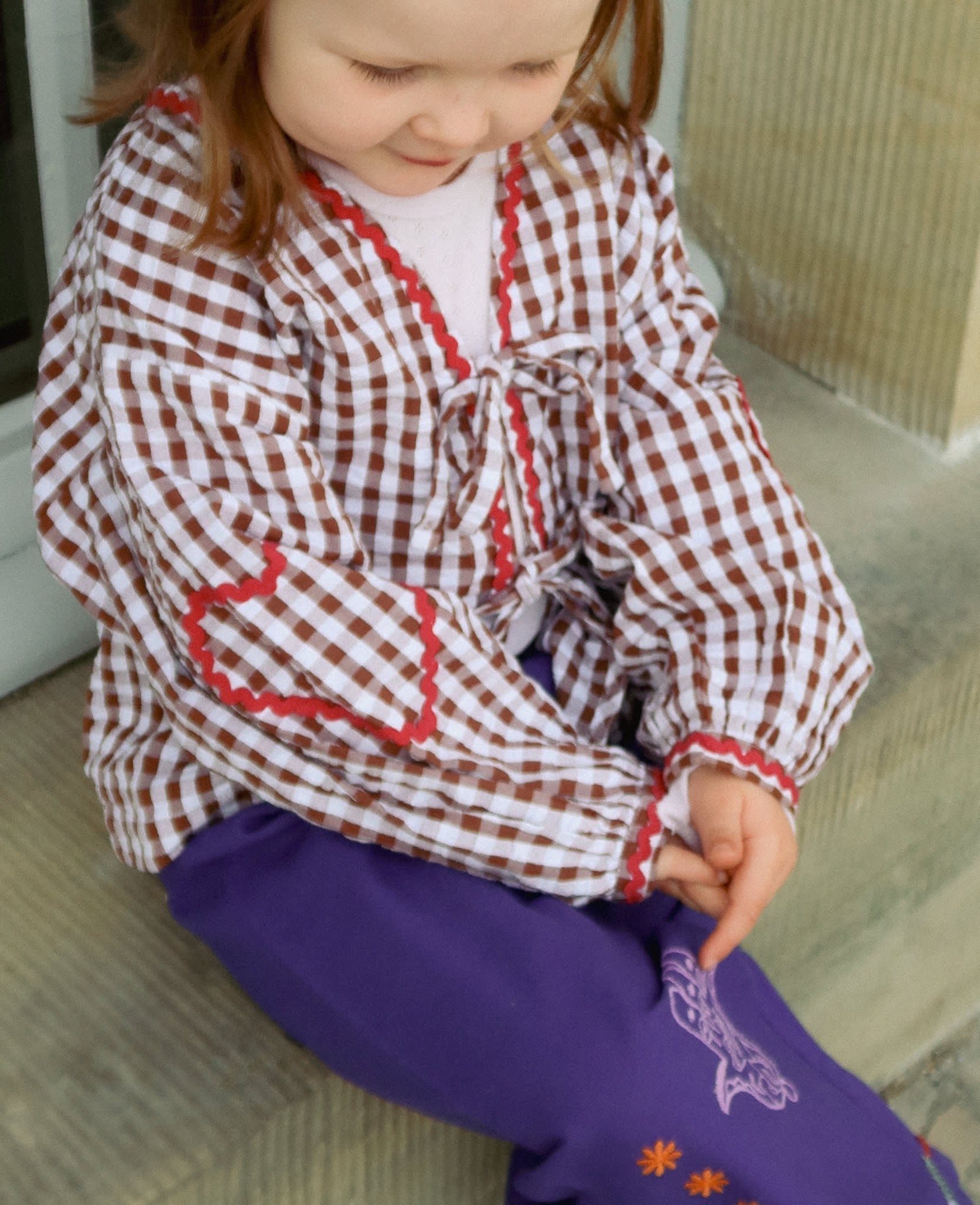 SISSEL EDELBO Astrid MINI Top - Brown Checks Sissel - edelbo