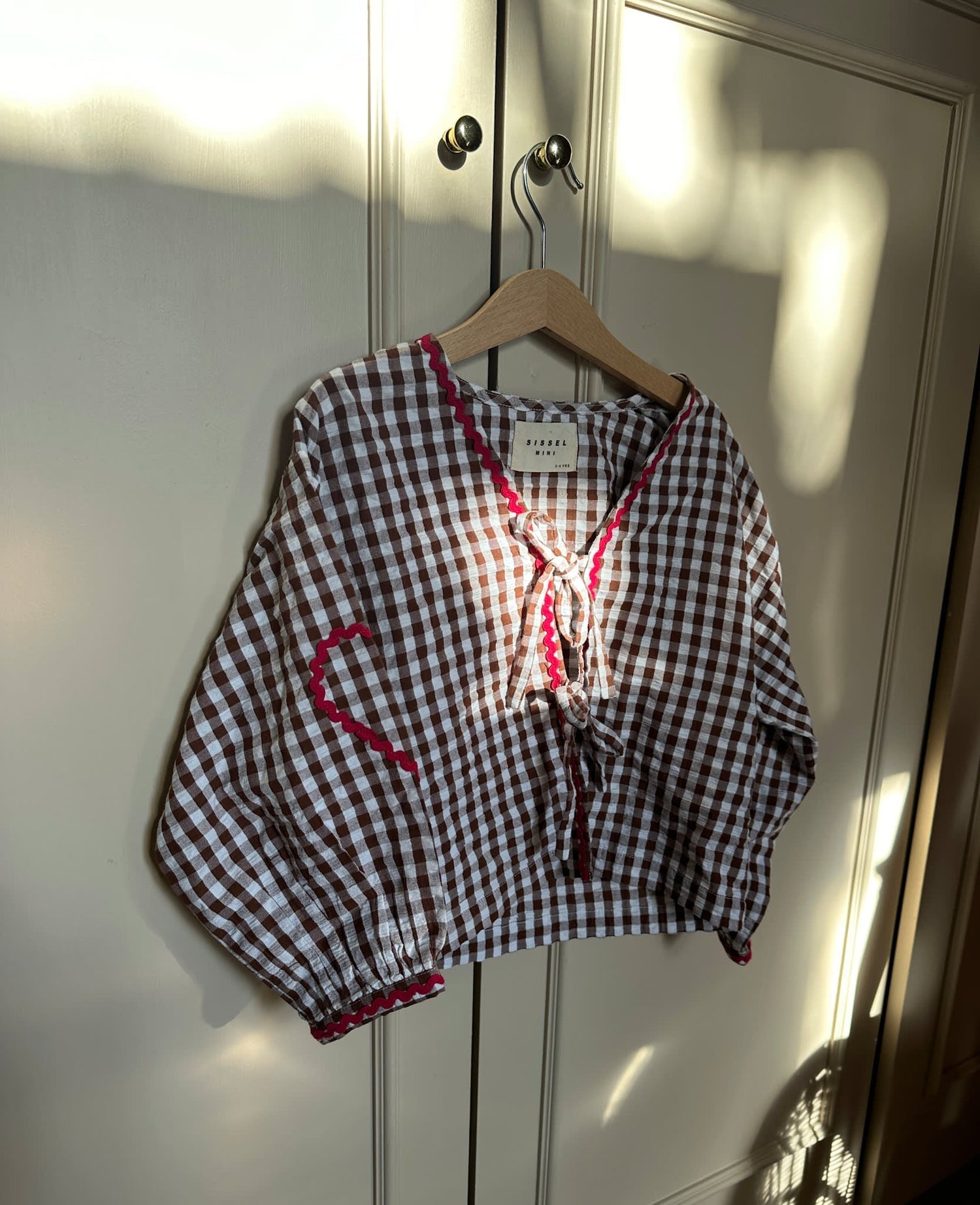 SISSEL EDELBO Astrid MINI Top - Brown Checks Sissel - edelbo