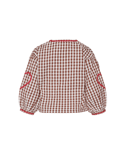 SISSEL EDELBO Astrid MINI Top - Brown Checks Sissel - edelbo