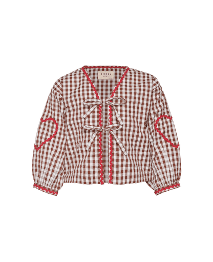 SISSEL EDELBO Astrid MINI Top - Brown Checks Sissel - edelbo