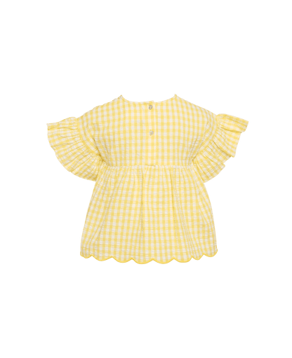 SISSEL EDELBO Charlene MINI Top - Yellow Checks Sissel - edelbo