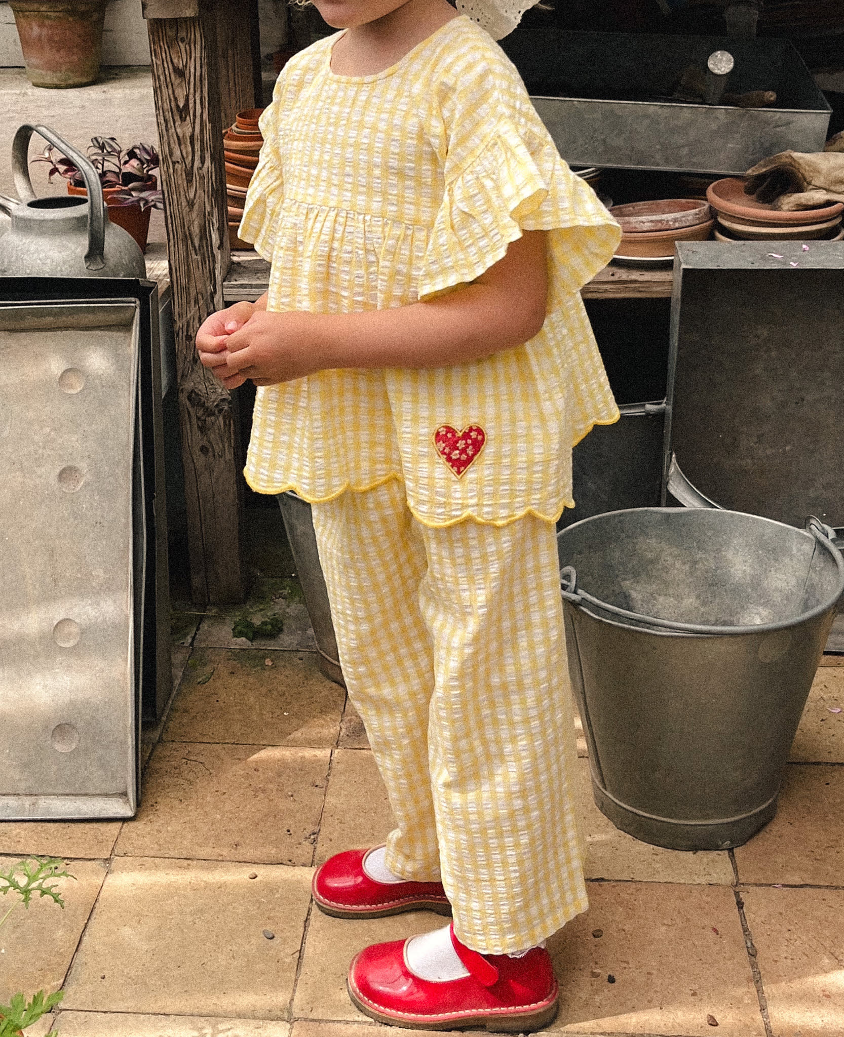 SISSEL EDELBO Charlene MINI Top - Yellow Checks Sissel - edelbo