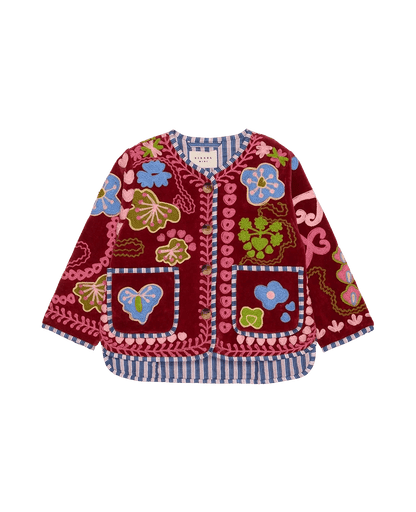 Sissel Edelbo Maggie MINI Velvet Burgundy jacket front view
