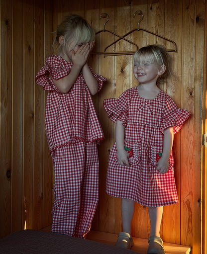 Sissel Edelbo Ohio MINI Dress - Red Checks SISSEL EDELBO
