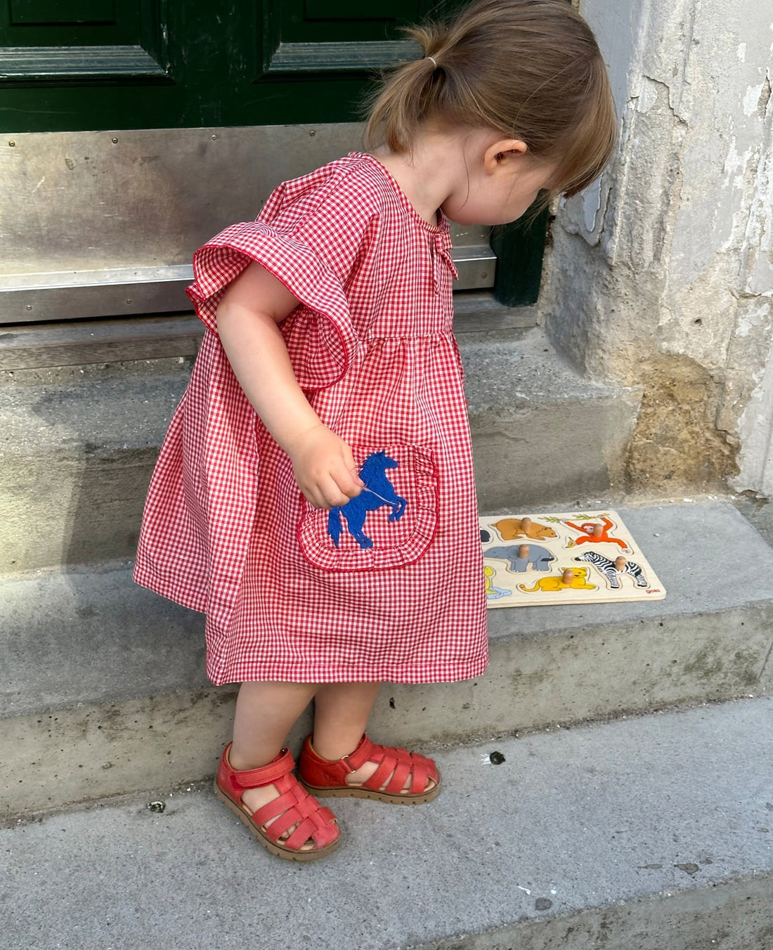 SISSEL EDELBO Ohio MINI Dress – Red &amp; White Gingham | Sustainable Kids Clothing Sissel - edelbo