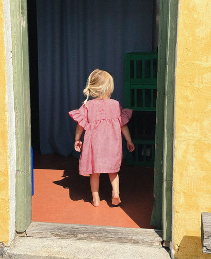 SISSEL EDELBO Ohio MINI Dress – Red &amp; White Gingham | Sustainable Kids Clothing Sissel - edelbo