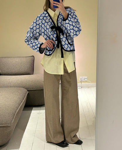 Sissel - edelbo Suvanna Jacket - Blue Leaves Sissel - edelbo