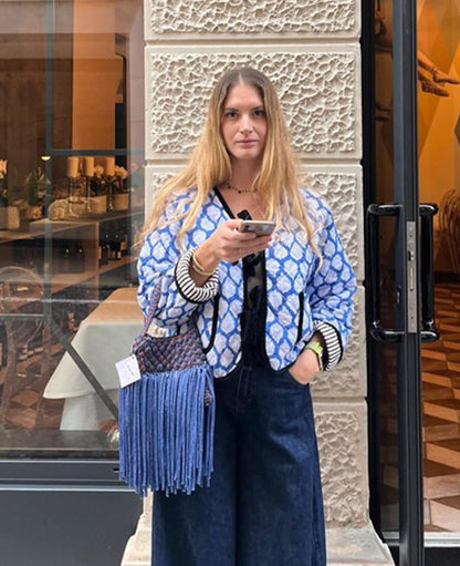 Sissel - edelbo Suvanna Jacket - Blue Leaves Sissel - edelbo