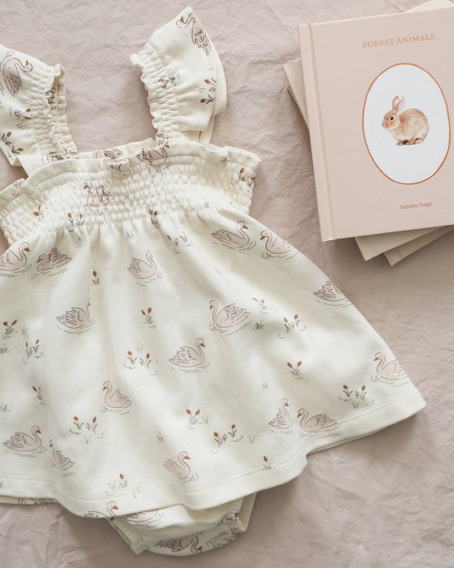 Smocked Jersey Dress || Swans Quincy Mae