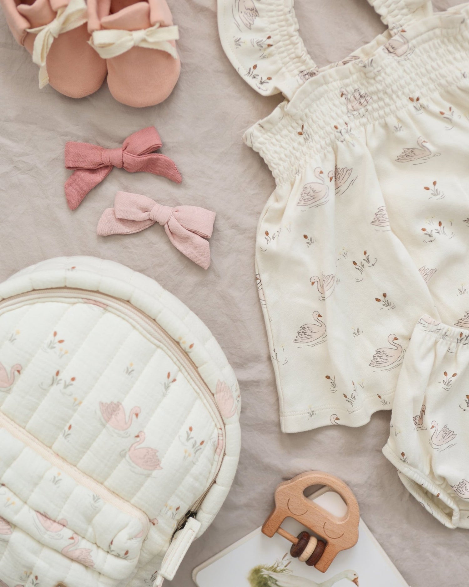 Smocked Jersey Dress || Swans Quincy Mae