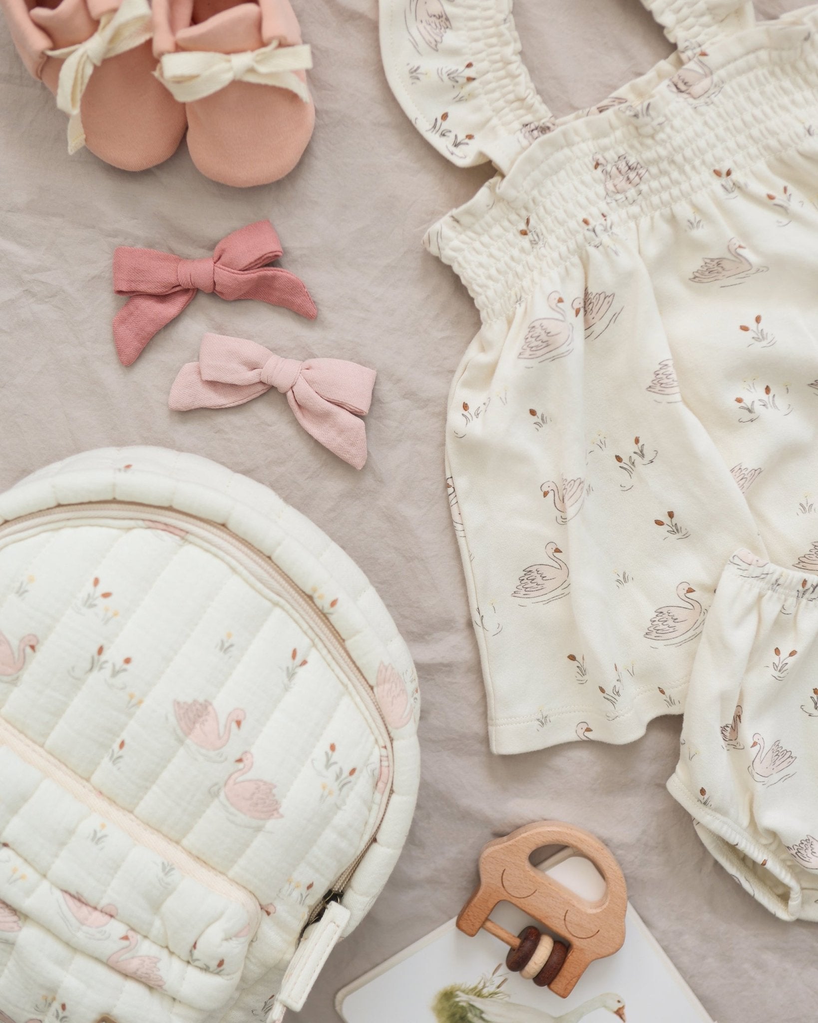 Smocked Jersey Dress || Swans Quincy Mae