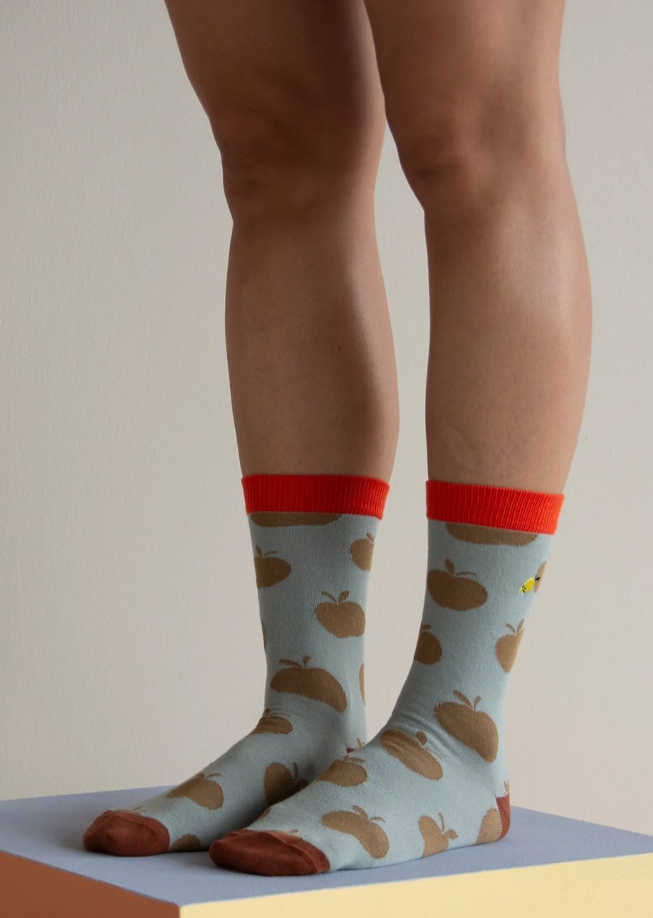 Socks | apples | pool green + leaf green Sticky Lemon