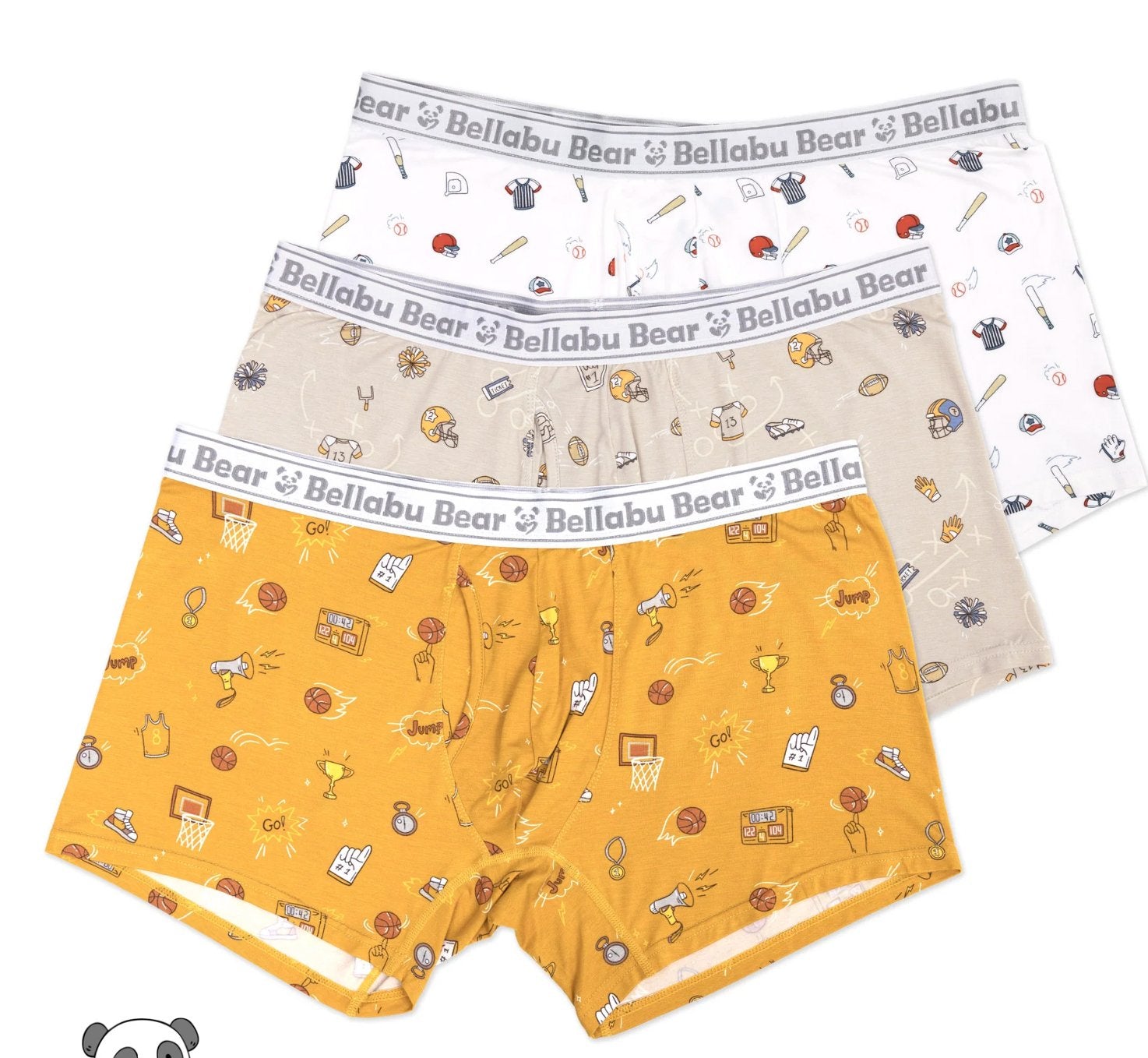 Sports Bamboo Boy's Boxer Brief 3 - Pack Bellabu Bear - enjoykidsus