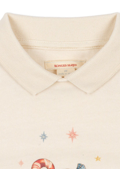 SPOTTY POLO - antique white Konges Sløjd New Collection