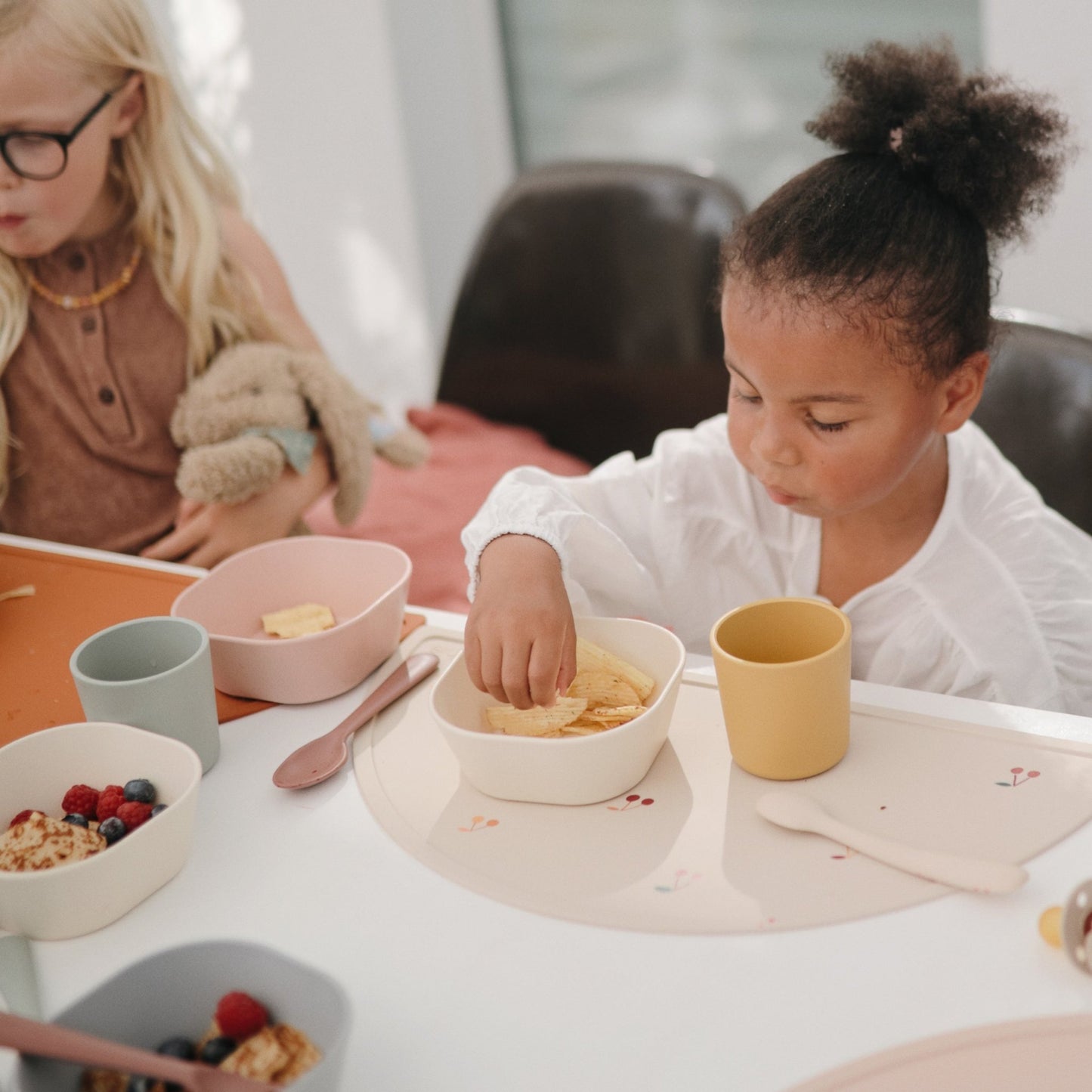 Square Dinnerware Bowl, Set of 2 mushie - enjoykidsus