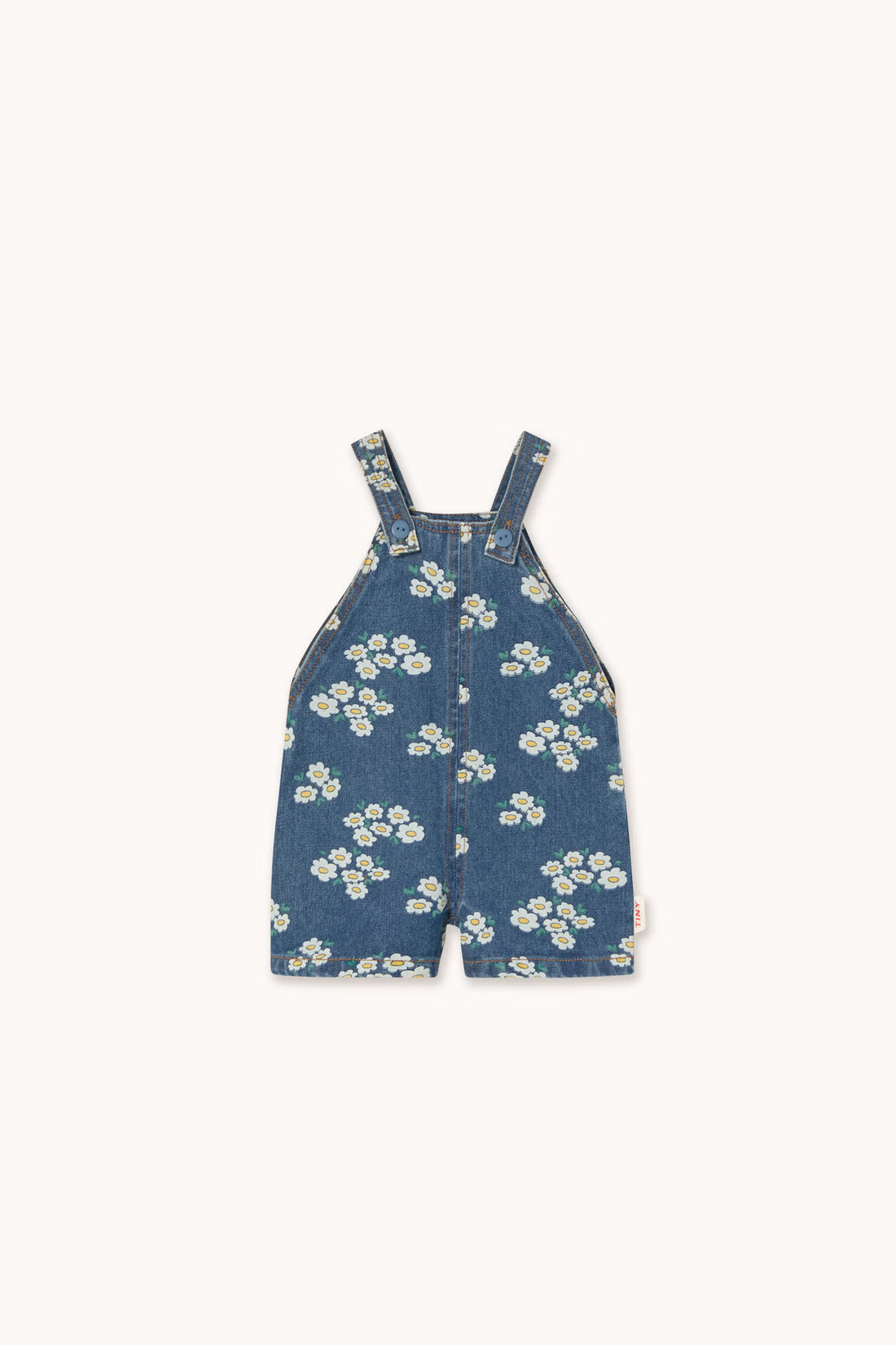 Tinycottons Blossoms Denim Short Dungaree