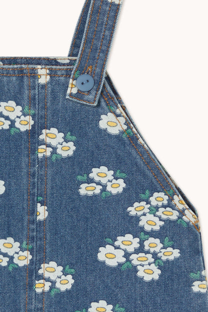 Tinycottons Blossoms Denim Short Dungaree
