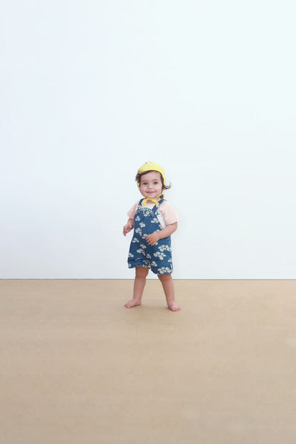 Tinycottons Blossoms Denim Short Dungaree