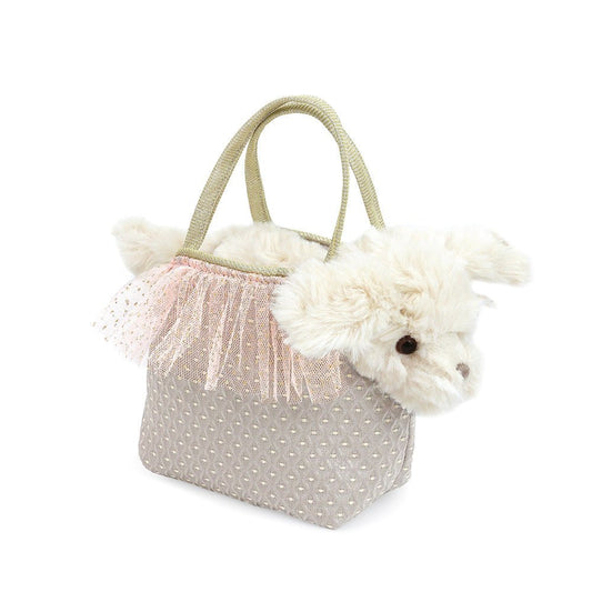 Sugar Maltese Puppy Plush Toy and Purse Set MON AMI - enjoykidsus