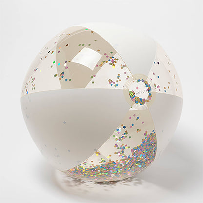 Sunnylife - Inflatable Beach Ball Cotton Candy Glitter Sunnylife