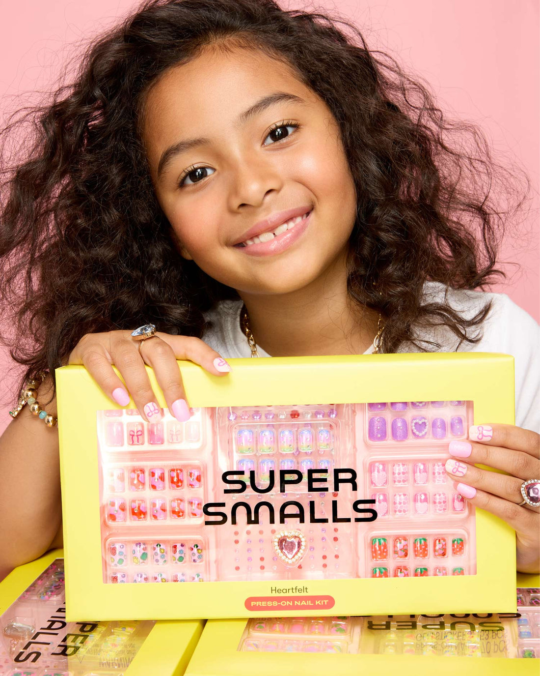 Super Smalls Heartfelt press-on nail kit for kids
