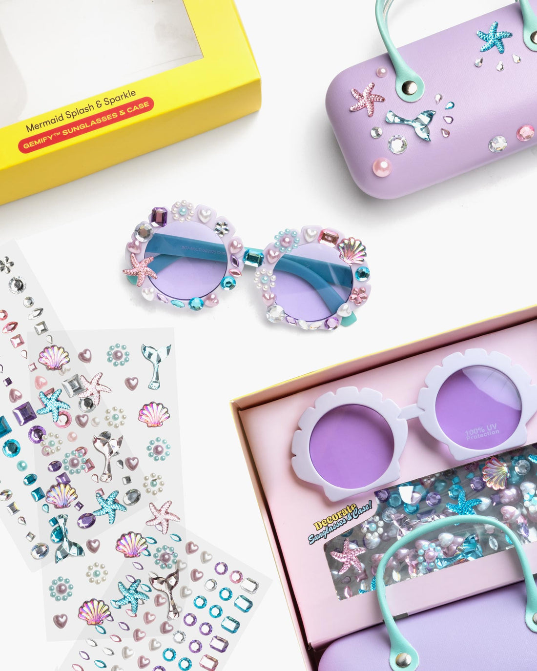 Super Smalls Mermaid Splash &amp; Sparkle Gemify kids sunglasses and case
