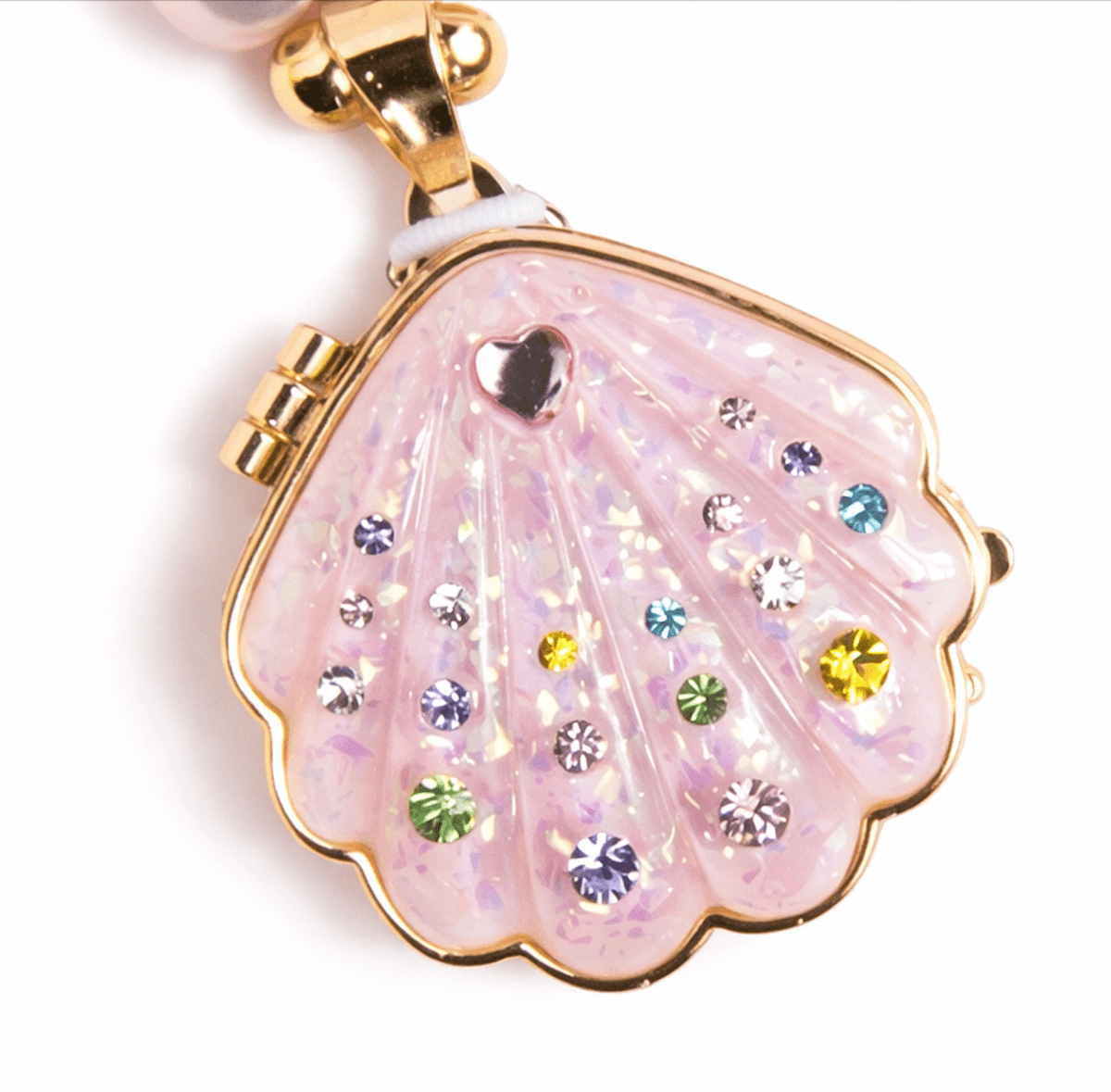 Super Smalls Sparkle Shell lip gloss locket necklace with mirror
